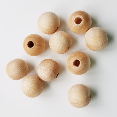 Natural Eco Wooden Beads - 8mm - Eco Bebe NZ