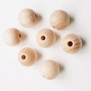 Natural Eco Wooden Beads - 12mm - Eco Bebe NZ