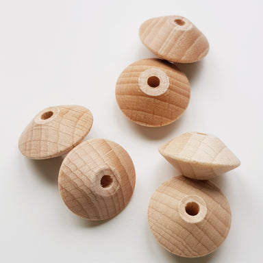 Natural Eco Wooden Disc Beads - 18mm - Eco Bebe NZ