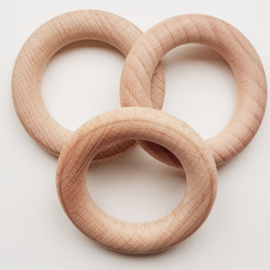 Natural Eco Beech Wood Rings - 54mm - Eco Bebe NZ