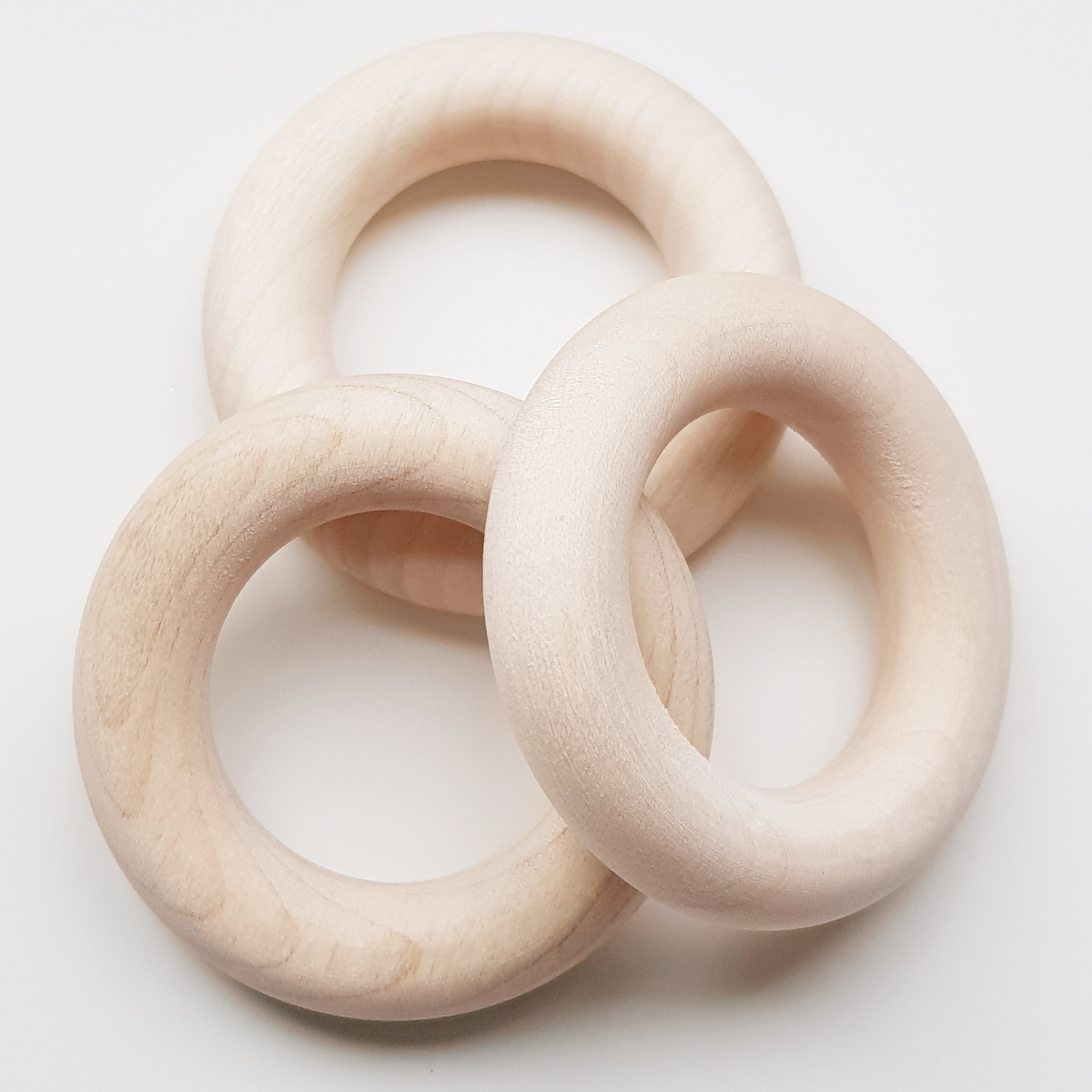 Natural Eco Maple Wood Rings - 48mm - Eco Bebe NZ