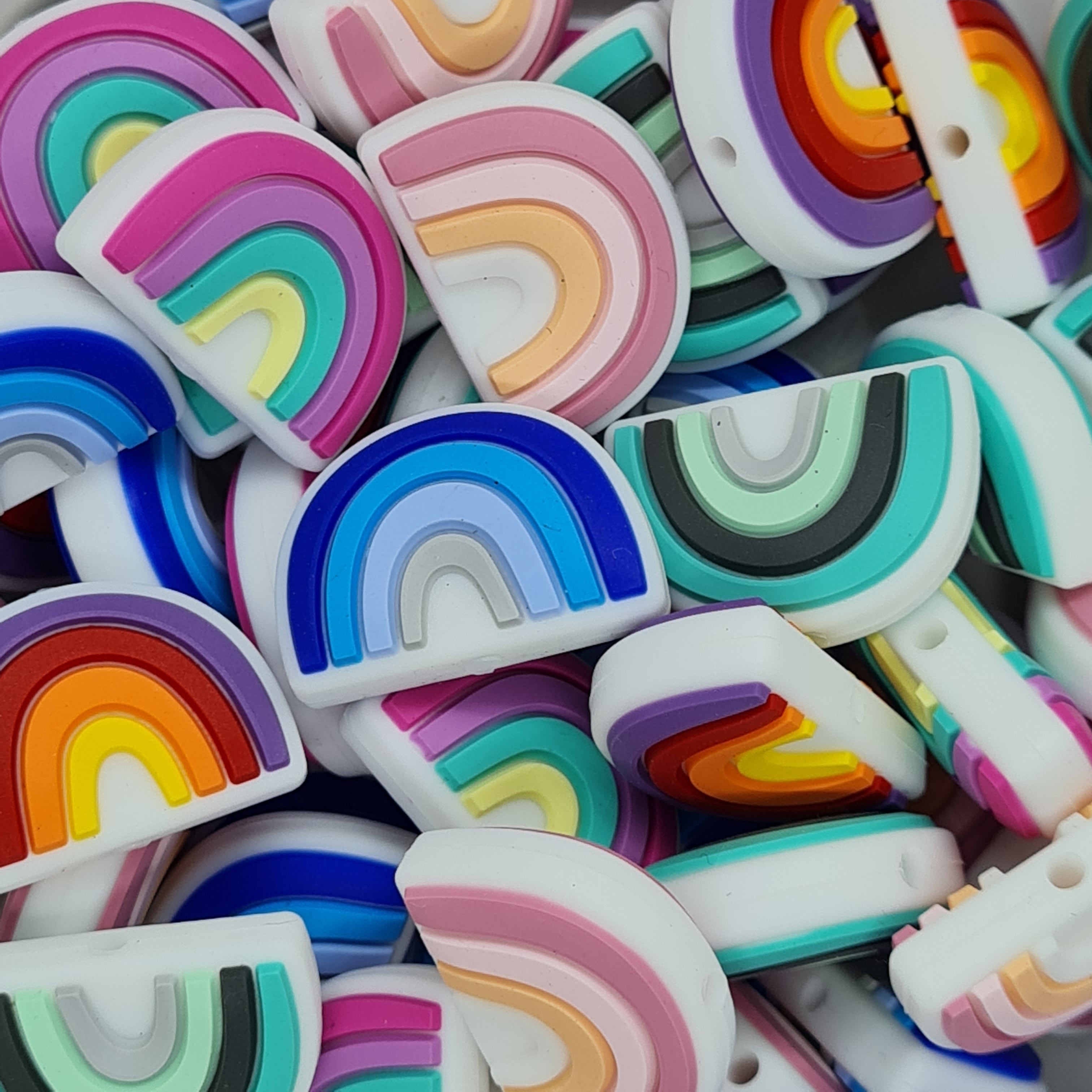 Rainbow Silicone beads