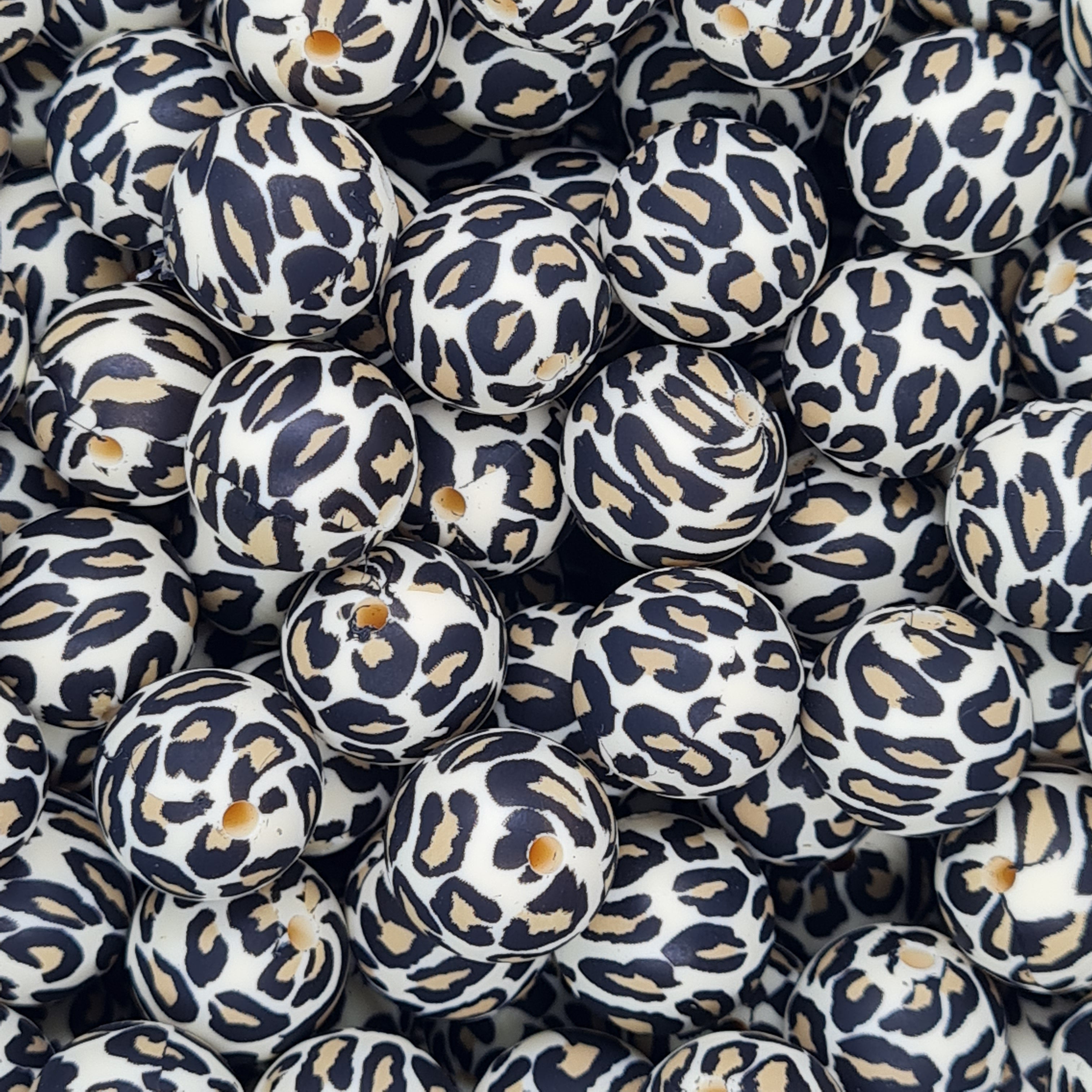 Printed 15mm round beads