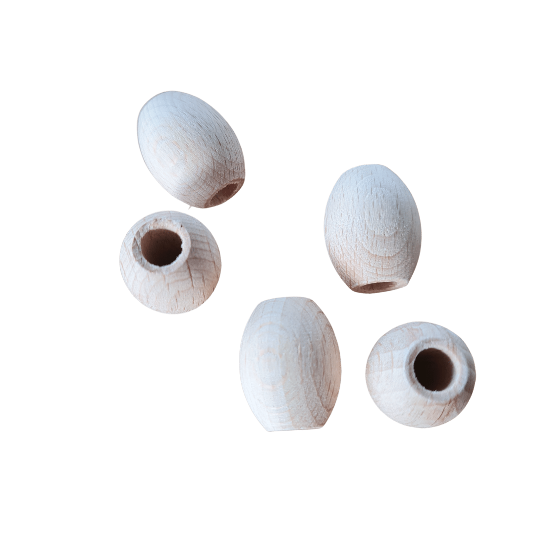 Natural Eco Wooden Olive Beads - 19.5mm