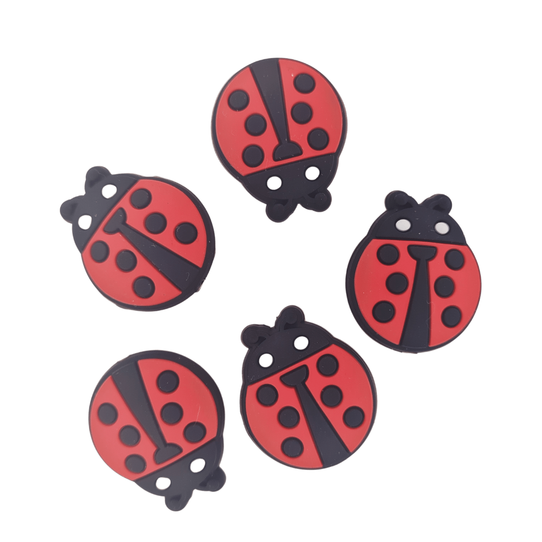 Ladybird silicone beads
